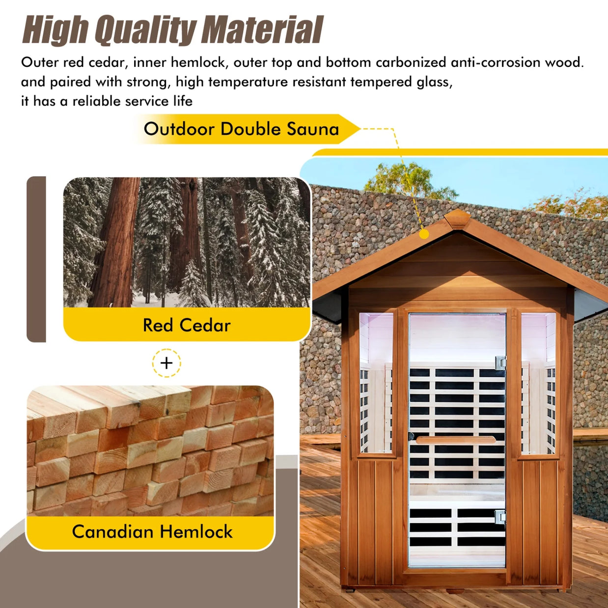 Single Person Spruce Far Infrared Sauna Hair