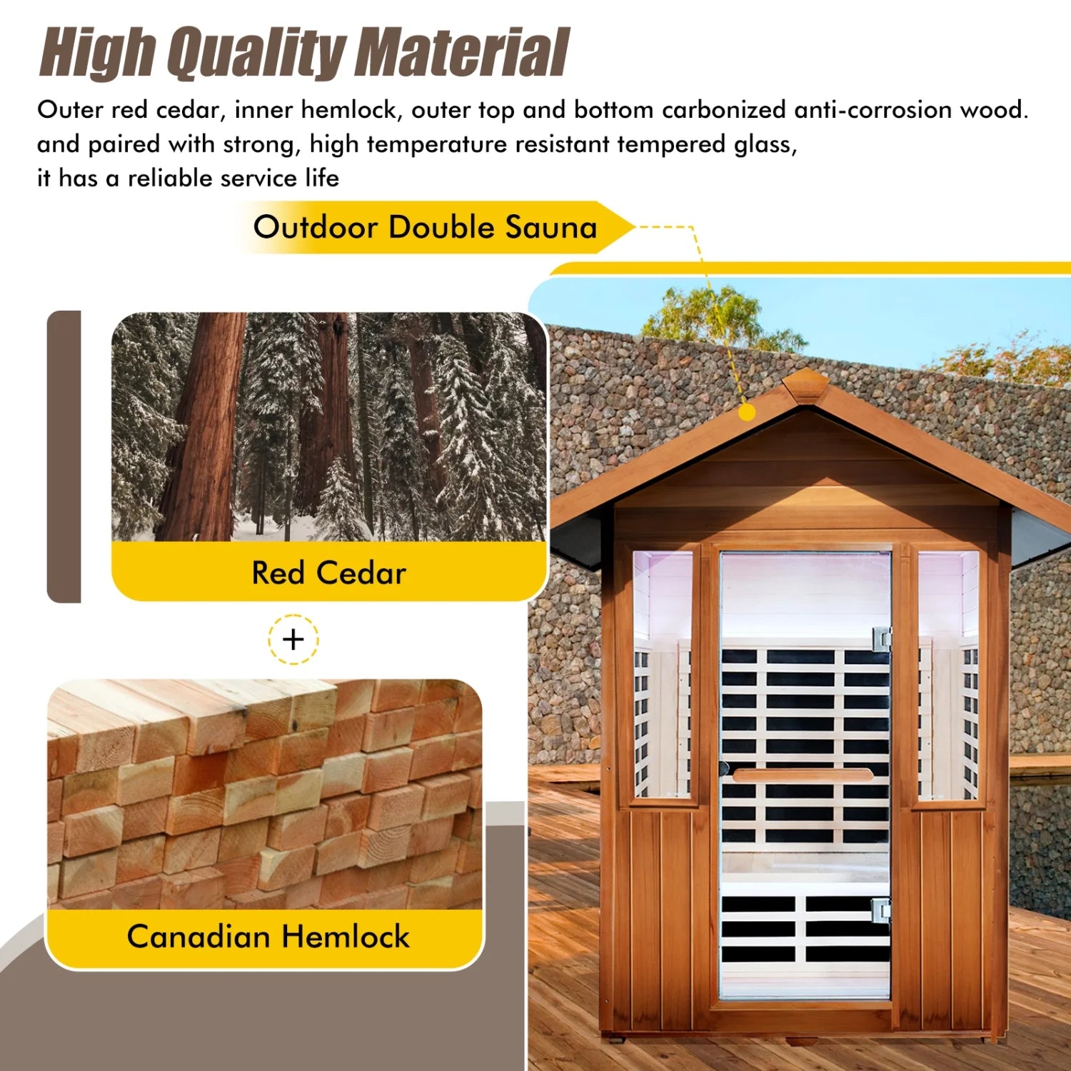 Single Person Spruce Far Infrared Sauna Hair