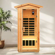 One Person Far Infrared Old Fir Outdoor Sauna Room