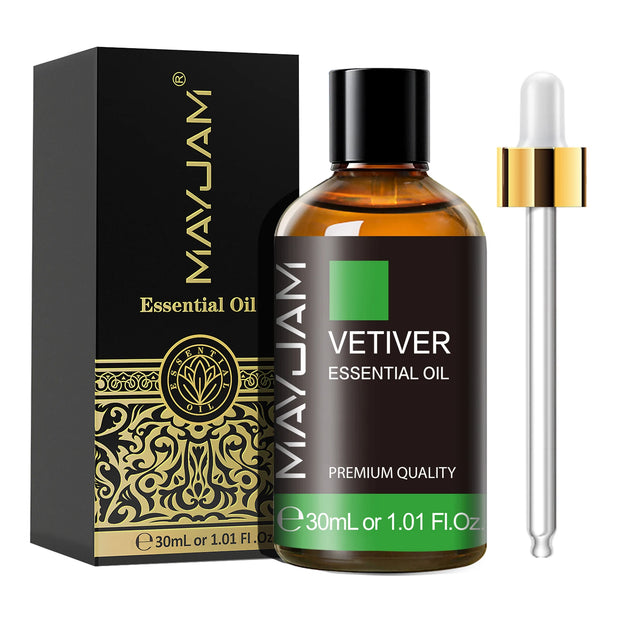 30ML Essential Oils Vetiver Thyme Vanilla Peppermint Ylang Ylang Jasmine Eucalyptus for Humidifier Scented Candle