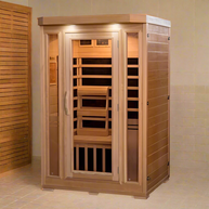 2-Person Hemlock Infrared Sauna with 6 Carbon Heaters