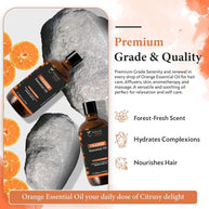 Orange Essential Oil | Premium Grade Essential & Massage Oils 4 Fl Oz (120 Ml)